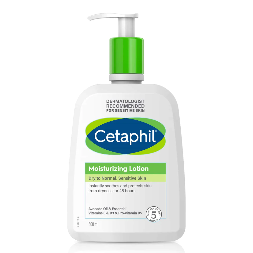 Cetaphil Moisturizing Lotion, Face & Body Moisturizer for Men & Women, Normal to Combination and Sensitive Skin, Unscented, 500ml