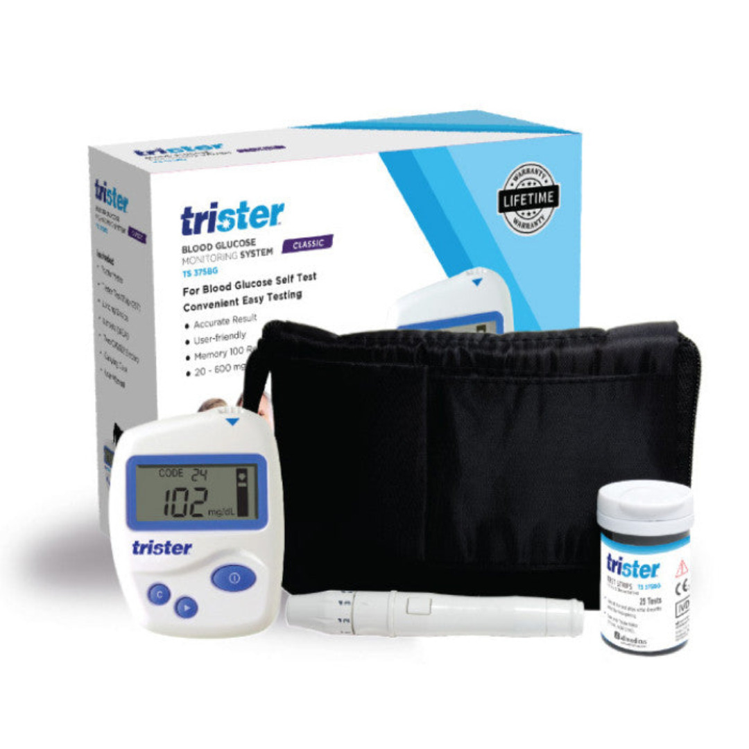 Trister Blood Glucose Monitoring System + 25 Test Strips Model-TS 375BG
