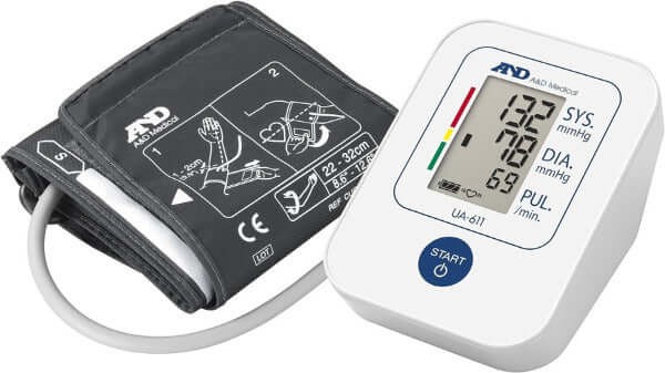 A&D Simple Upper Arm Blood Pressure Monitor, White