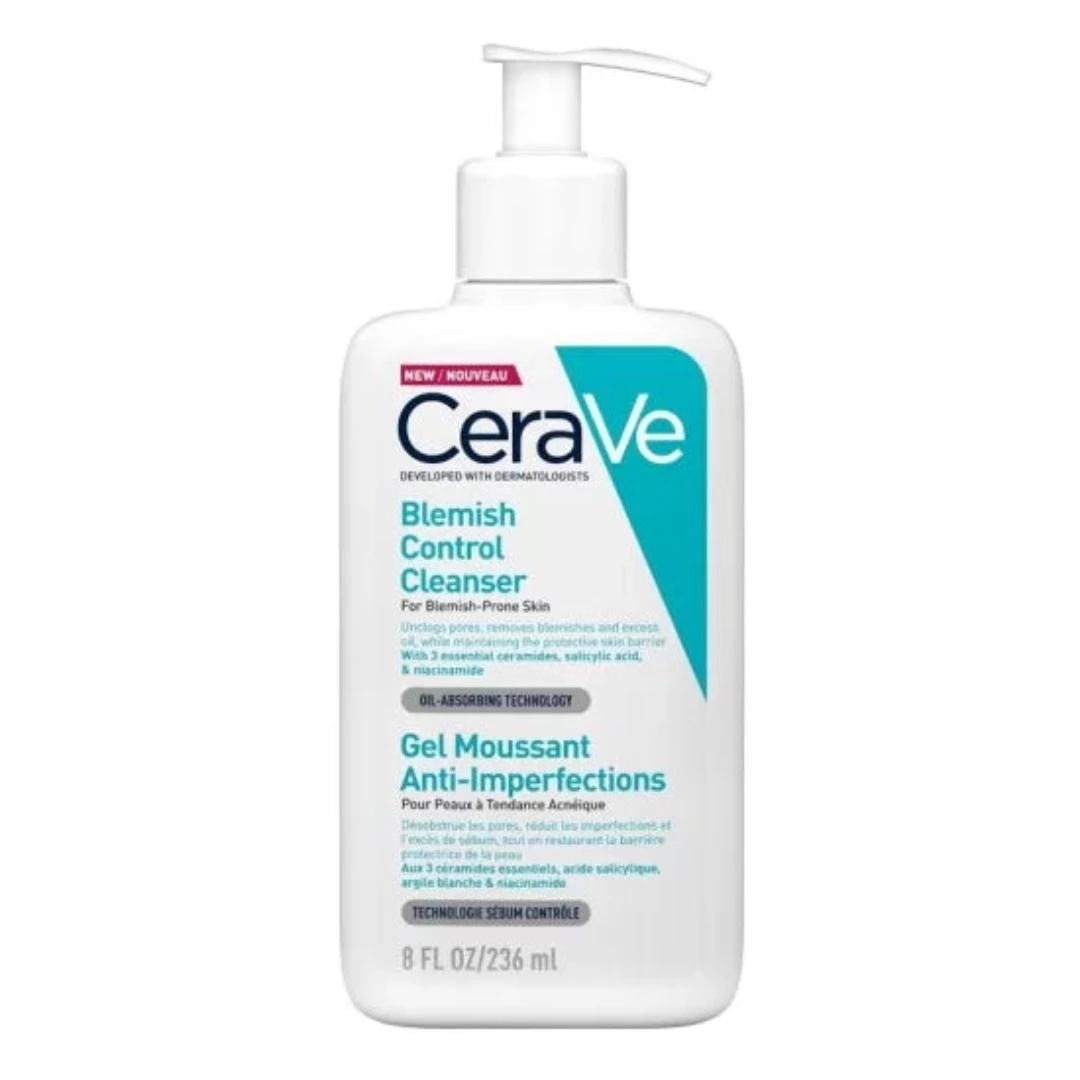 Cerave Blemish Control Face Cleanser With 2% Salicylic Acid & Niacinamide For Blemish-Prone Skin 236Ml