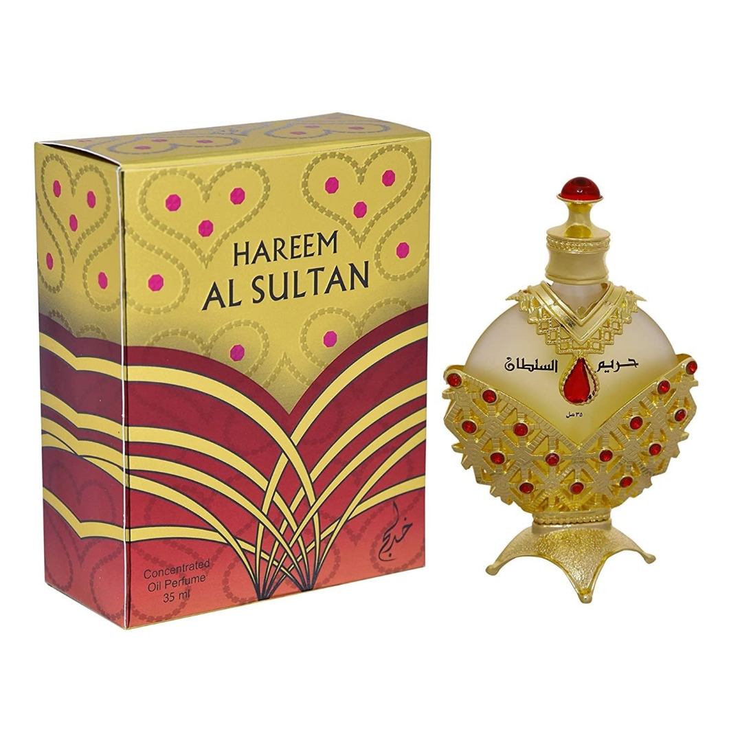 Khadlaj Perfumes Hareem Al Sultan Concentrated Perfume Oil Gold for Women, 35ML